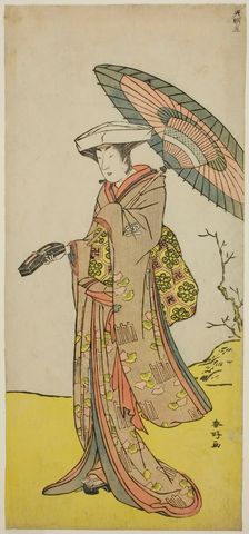 The Actor Nakayama Kojuro VI as Chinzei Hachiro Tametomo Disguised as Lady Hotoke., c. 1785. Creator: Katsukawa Shunko