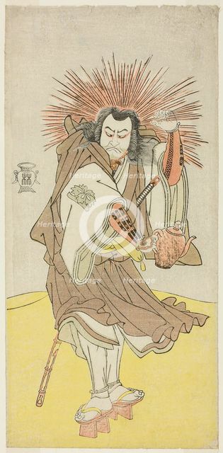 The Actor Nakayama Kojuro VI as Osada no Taro Kagemune (in Reality Hatcho Tsubute no Ki..., c. 1785. Creator: Shunsho.