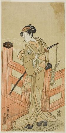 The Actor Nakamura Matsue I as Tsuchiya Umegawa Disguised as the Female Sumo..., c. 1770. Creator: Ippitsusai Buncho