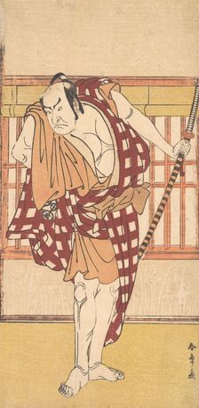 The Actor Nakamura Nakazo as a Kyokaku, ca. 1777. Creator: Shunsho