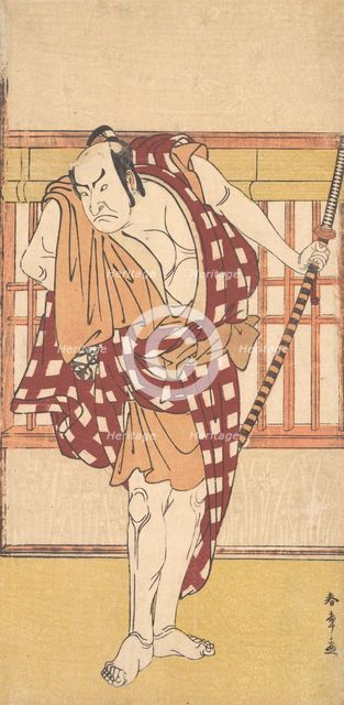 The Actor Nakamura Nakazo as a Kyokaku, ca. 1777. Creator: Shunsho.