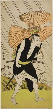 The Actor Nakamura Nakazo I as Ono Sadakuro in the Play Kanadehon Chushingura..., c. 1776. Creator: Shunsho