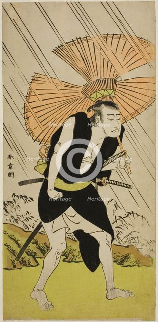 The Actor Nakamura Nakazo I as Ono Sadakuro in the Play Kanadehon Chushingura..., c. 1776. Creator: Shunsho.