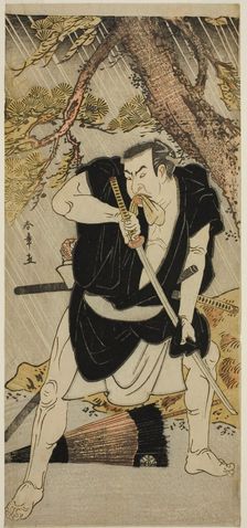 The Actor Nakamura Nakazo I as Ono Sadakuro in the Play Kanadehon Chushingura..., c. 1783. Creator: Shunsho