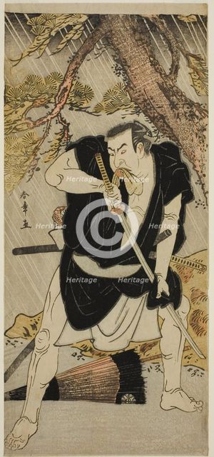 The Actor Nakamura Nakazo I as Ono Sadakuro in the Play Kanadehon Chushingura..., c. 1783. Creator: Shunsho.