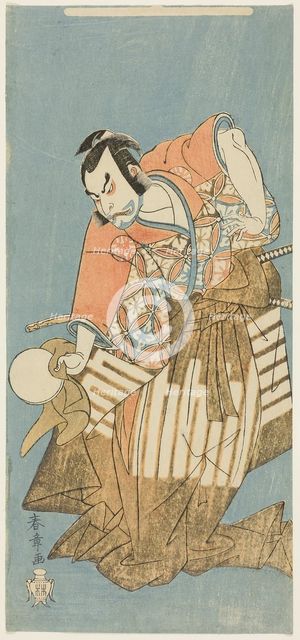 The Actor Nakamura Nakazo I as Osada no Taro in the play "Ima o Sakari Suehiro Genji..., c. 1768. Creator: Shunsho.