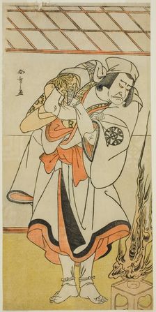 The Actor Nakamura Nakazo I as Chinzei Hachiro Tametomo Disguised as an Ascetic Monk..., c. 1780. Creator: Shunsho