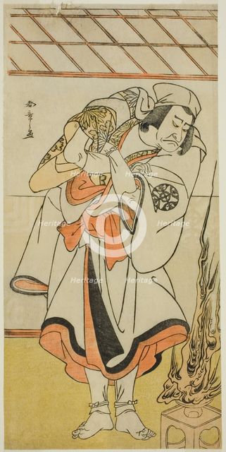 The Actor Nakamura Nakazo I as Chinzei Hachiro Tametomo Disguised as an Ascetic Monk..., c. 1780. Creator: Shunsho.