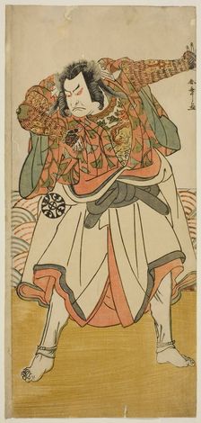 The Actor Nakamura Nakazo I as Chinzei Hachiro Tametomo Disguised as an Ascetic Monk..., c. 1780. Creator: Shunsho