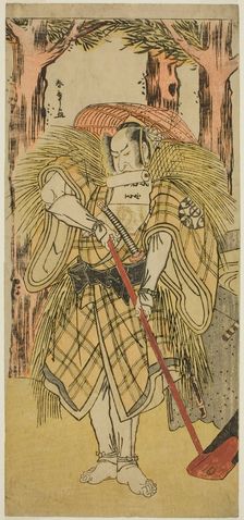 The Actor Nakamura Nakazo I as Hakamadare Yasusuke or Watanabe no Tsuna (?) in the Play..., c. 1781. Creator: Shunsho