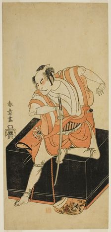 The Actor Nakamura Nakazo I as Izu no Jiro Disguised as Kemmaku no Sabu in the Play..., c. 1769. Creator: Shunsho
