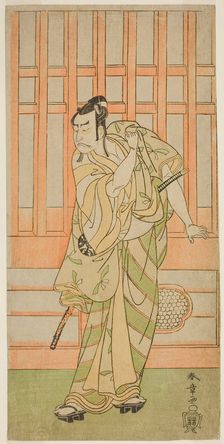 The Actor Nakamura Nakazo I as Kudo Saemon Suketsune (?) in the Play Sakai-cho..., c. 1771. Creator: Shunsho