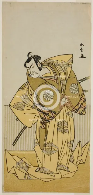 The Actor Nakamura Nakazo I as Kudo Sukestune (?) in the Play Kokimazete Takao Soga..., c. 1778. Creator: Shunsho.