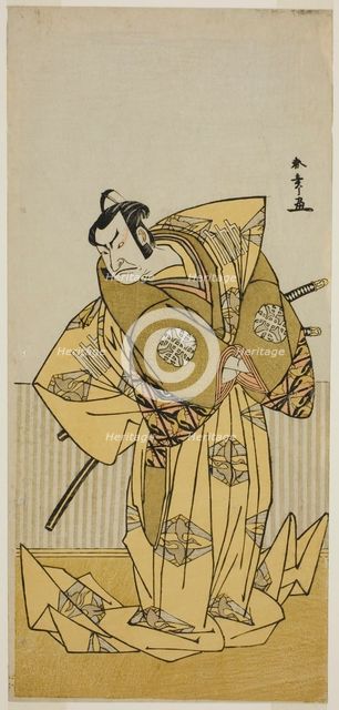 The Actor Nakamura Nakazo I as Kudo Sukestune (?) in the Play Kokimazete Takao Soga..., c. 1778. Creator: Shunsho.