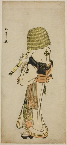 The Actor Nakamura Nakazo I as Kakogawa Honzo in Komuso Attire in the Play Kanadehon..., c. 1783. Creator: Shunsho