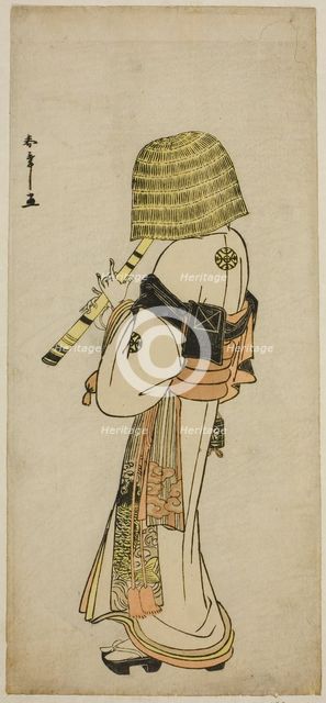 The Actor Nakamura Nakazo I as Kakogawa Honzo in Komuso Attire in the Play Kanadehon..., c. 1783. Creator: Shunsho.