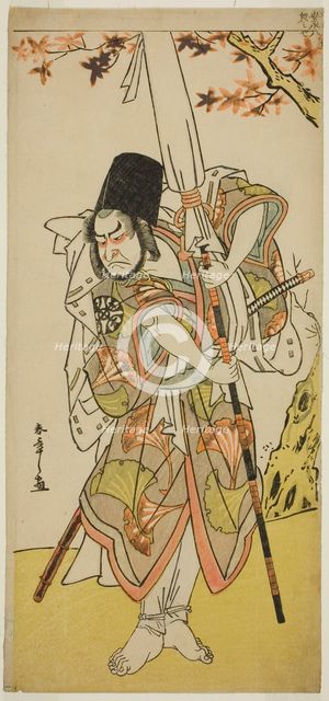 The Actor Nakamura Nakazo I as Katsuhei, Servant of a Princely Family, in the Play Uta..., c. 1779. Creator: Shunsho.