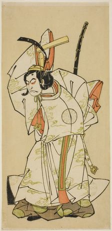 The Actor Nakamura Nakazo I as Prince Koreakira (?) in the Play Gohiiki Kanjincho..., c. 1773. Creator: Shunsho