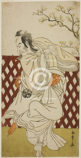 The Actor Nakamura Nakazo I as Sakon-gitsune in the Play Hana-zumo Genji Hiiki, Performed..., c1775. Creator: Shunsho.