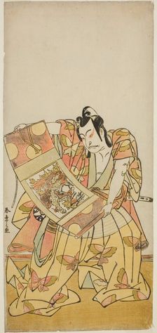 The Actor Nakamura Nakazo I as Soga no Goro Tokimune in the Play Kazoe Uta Ta Ue..., c. 1776. Creator: Shunsho