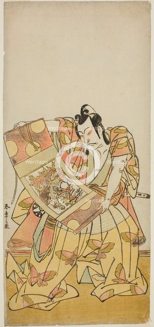 The Actor Nakamura Nakazo I as Soga no Goro Tokimune in the Play Kazoe Uta Ta Ue..., c. 1776. Creator: Shunsho.