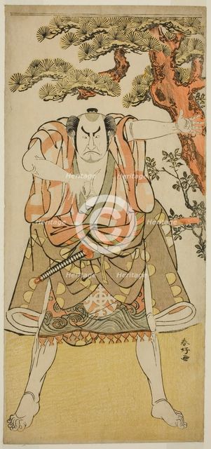 The Actor Nakamura Nakazo I as the Yakko Nakahei Disguised as Miura Arajiro (?)..., c. 1782. Creator: Katsukawa Shunko.