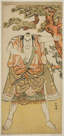 The Actor Nakamura Nakazo I as the Yakko Nakahei Disguised as Miura Arajiro (?)..., c. 1782. Creator: Katsukawa Shunko