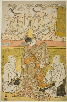 The Actor Nakamura Nakazo I as the Shirabyoshi Katsuragi, Matsumoto Koshiro IV as the monk..., 1783. Creator: Torii Kiyonaga