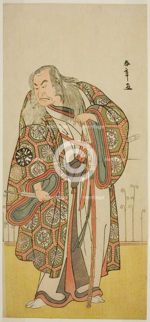 The Actor Nakamura Nakazo I as the Sword Master Takuma Genryu (?) in the Play Edo no..., c. 1789. Creator: Shunsho.
