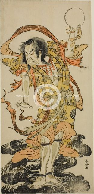 The Actor Nakamura Nakazo I as Toyose Saburozaemon Kageaki in the Play Hono Nitta..., c. 1777. Creator: Katsukawa Shunko.