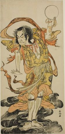 The Actor Nakamura Nakazo I as Toyose Saburozaemon Kageaki in the Play Hono Nitta..., c. 1777. Creator: Katsukawa Shunko