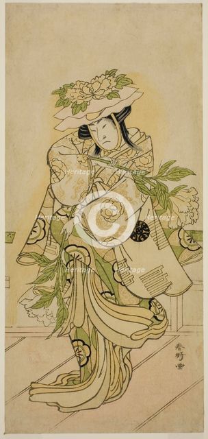 The Actor Nakamura Nakazo I in a Shak-kyo Dance in the Play Aioi Jishi, Performed at... c. 1784. Creator: Katsukawa Shunko.