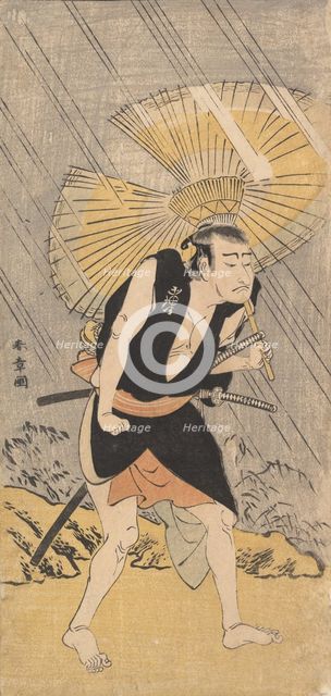 The Actor Nakamura Nakazo in the Role of Ono Sadakuro, ca. 1766. Creator: Shunsho.