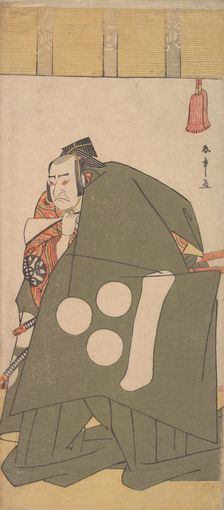 The Actor Nakamura Nakazo in Shibaraku in Dark Green Robes, ca. 1781. Creator: Shunsho