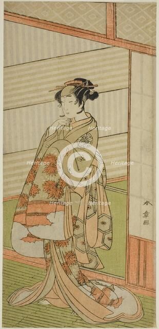 The Actor Nakamura Noshio I in an Unidentified Role, Japan, c. 1772. Creator: Shunsho.