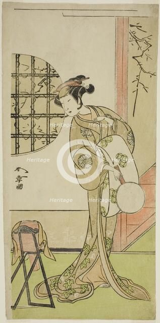 The Actor Nakamura Noshio I in an Unidentified Role, Japan, c. 1773. Creator: Shunsho.