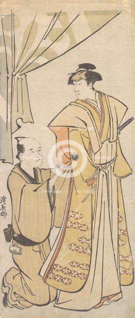 The Actor Nakamura Riko I with an Attendant, ca. 1784. Creator: Torii Kiyonaga.