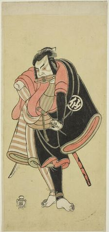 The Actor Nakamura Sukegoro II as Aso no Matsuwaka, a Ninja (Shadow Warrior), in the Pl..., c. 1768. Creator: Shunsho