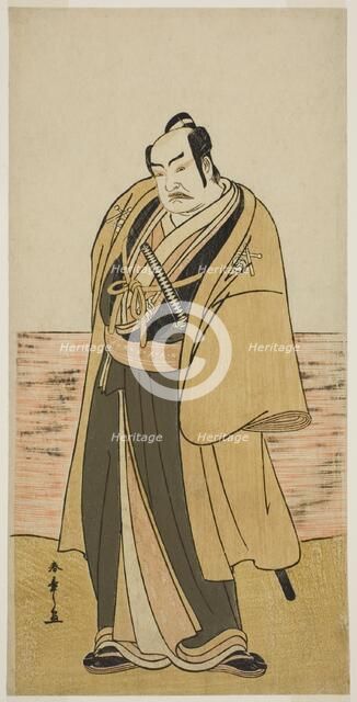 The Actor Nakamura Sukegoro II as Kaminari Shokuro in the Play Hatsumombi Kuruwa Soga..., c. 1780. Creator: Shunsho.