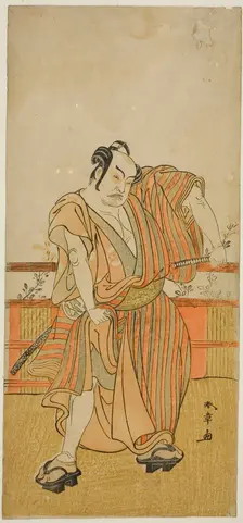 The Actor Nakamura Sukegoro II in an Unidentified Role, Japan, c. 1779. Creator: Shunsho