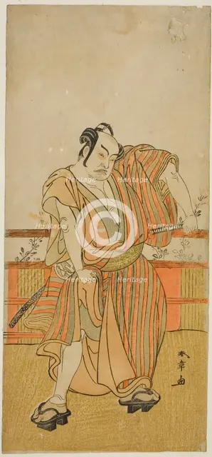The Actor Nakamura Sukegoro II in an Unidentified Role, Japan, c. 1779. Creator: Shunsho.