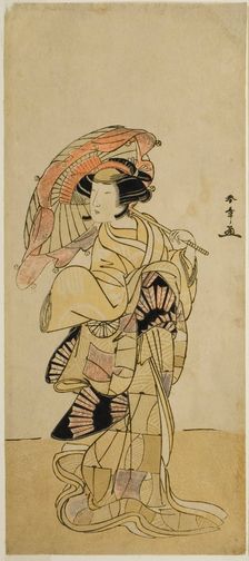 The Actor Nakamura Tomijuro I as a Female Fox from Mt. Ubagadake in the Play Chigo..., c. 1777. Creator: Shunsho