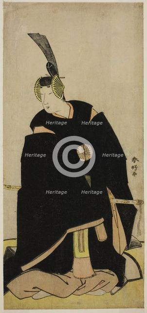The Actor Nakamura Tomijuro I as Taira no Masakado Disguised as Otomo no ..., c1775. Creator: Katsukawa Shunko.
