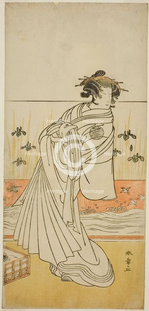 The Actor Nakamura Tomijuro I as the Courtesan Toyama in the Play Koi Nyobo Somewake..., c. 1777. Creator: Shunsho.