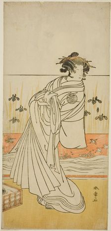The Actor Nakamura Tomijuro I as the Courtesan Toyama in the Play Koi Nyobo Somewake..., c. 1777. Creator: Shunsho