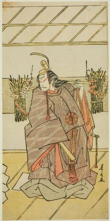 The Actor Nakamura Tomijuro I as the Spirit of Taira no Masakado Disguised as Otomo no..., c. 1775. Creator: Tamagawa Shunsui