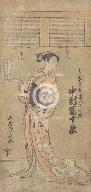 The Actor Nakamura Tomijuro in the Role of Sayohime Disguised as Hanamasu, 1773. Creator: Torii Kiyonaga.