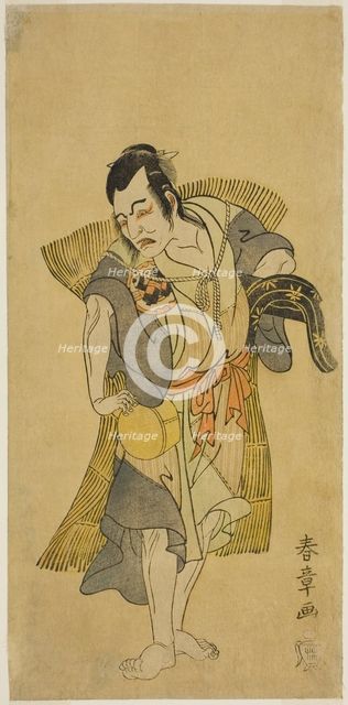 The Actor Nakamura Utaemon I as Kudo Suketsune Disguised as a Beggar in the Play..., c. 1769. Creator: Shunsho.