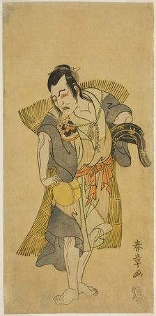 The Actor Nakamura Utaemon I as Kudo Suketsune Disguised as a Beggar in the Play..., c. 1769. Creator: Shunsho