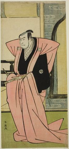 The Actor Otani Oniji III in an Unidentified Role in the Play Yukimi-zuki Eiga Hachi no..., c. 1787. Creator: Katsukawa Shun'ei